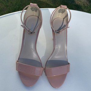 Pink Open Toe Stiletto Heels